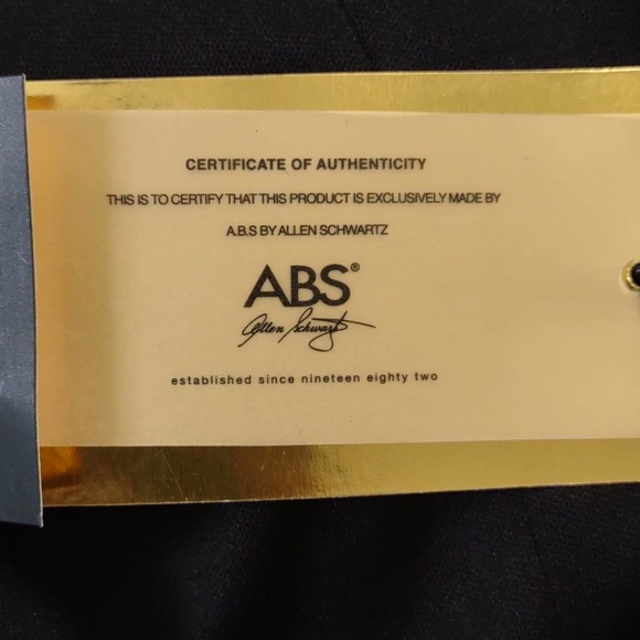 ABS Allen Schwartz APPLIQUE SEQUIN ONE SHOULDER DRESS Black 2 - Picture 11 of 12